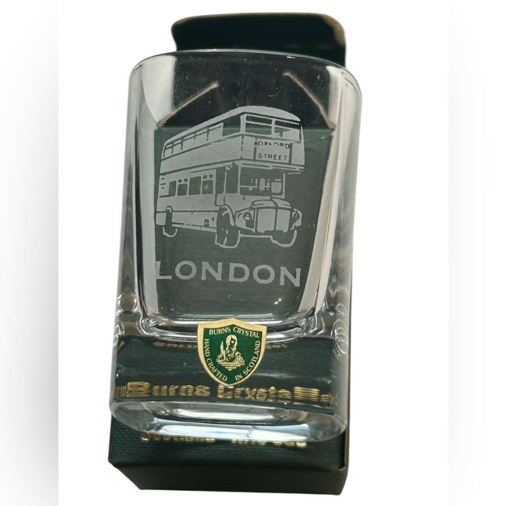 NWT Burns Crystal London Shot Glass, The Dram Glass